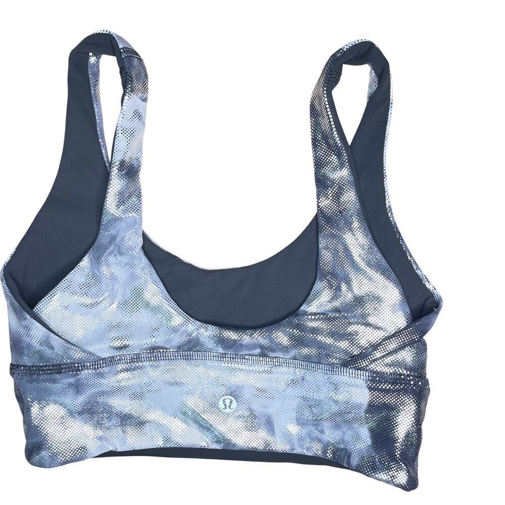 Lululemon Align Bra A/B *SHINE - Size 4 SILVER Gray REVERSIBLE - Picture 3 of 6